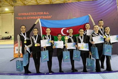 İsmayıllı gimnastları Gürcüstanda 1-ci yer qazanıblar