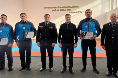 Quba: polis əməkdaşları kikboks üzrə yarışda iştirak ediblər