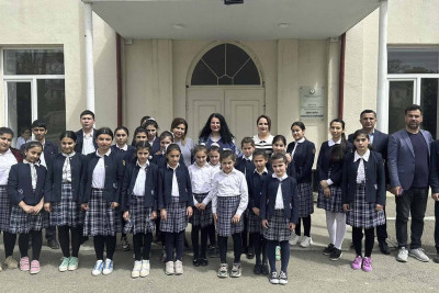 Quba: Zeynəb Məmmədyarova internat məktəbini ziyarət edib