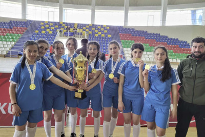 Qusar: Hil kənd tam orta məktəbinin komandası “Qızlar Futzal Kuboku”nun qalibi olub