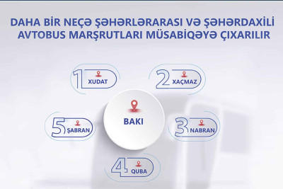 Şimal: AYNA bir sıra müntəzəm avtobus marşrutlarını müsabiqəyə çıxarır
