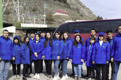 Laçın-Xankəndi yolu: Qubadan olan tələbələr ekoloji aksiyada iştirak ediblər