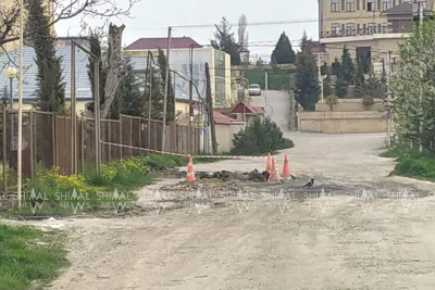 Quba: zədələnmiş içməli su borusu bərpa edilib