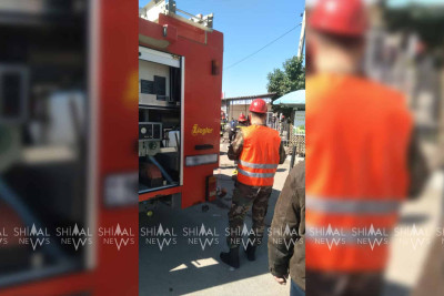 Quba bazarın qarşısında transformator alışıb - VİDEO