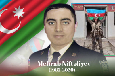 Bu gün Vətən Müharibəsi zamanı Cəbrayılda ilk bayraq qaldıran qubalı qəhrəman Mehrab Niftəliyevin doğum günüdür
