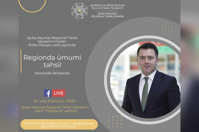 Quba-Xaçmaz RTİ-nin rəhbəri canlı yayımda sualları cavablandıracaq