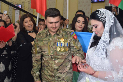 Quba: Vətən müharibəsi qazisinin toy mərasimi keçirilib