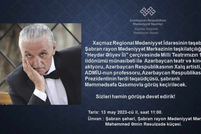 Xalq artisti Məmmədsəfa Qasımov şimal bölgəsinə gəlir
