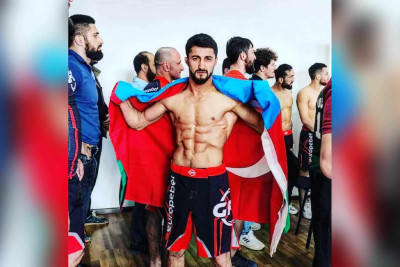 Erməni idmançısı Qubadan olan döyüşçünün altında çökdü – VİDEO