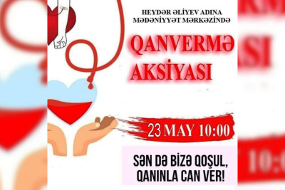 İsmayıllıda qanvermə aksiyası keçiriləcək