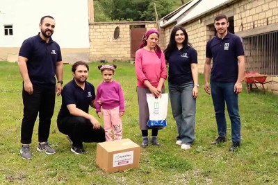 Quba: İspik kəndində yaşayan ailələrə bayram sovqatları paylanılıb
