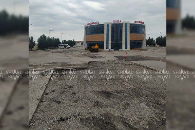 Quba şəhərində asfalt təmiri davam edir