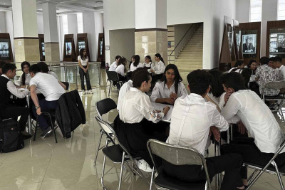 Quba: Alekseyevka kənd tam orta məktəbinin komandası yarışın qalibi olub