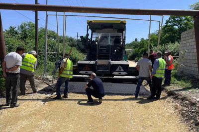 Quba: şəhid Bəşir Abbasovun yaşadığı küçə təmir edilir