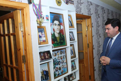 Xaçmaz: şəhid Rəşad Səfərəliyevin ailəsinə baş çəkilib