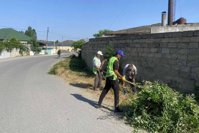 İƏD: Xaçmazda abadlıq işləri davam edir