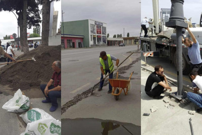 Xaçmazda abadlıq-quruculuq işlərinin gündəlik icmalı - FOTO