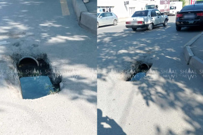 Xudat: yağış sularının kənarlaşdırma quyusu açıqdır