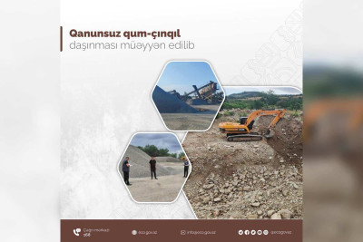 Şimal: qanunsuz qum-çınqıl daşıyanlar cəzalandırılıblar