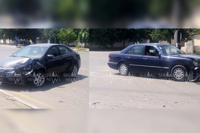 Qubada “Mercedes” və “Toyota” toqquşub