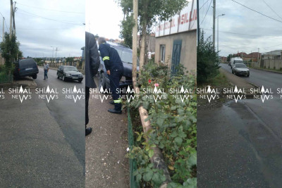 Quba: qəfil dönən avtomobil qəzaya səbəb olub