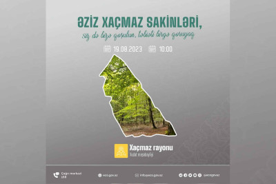Xaçmaz: meşəbəylikdə “Təmiz ölkəm” aksiyası təşkil edilir