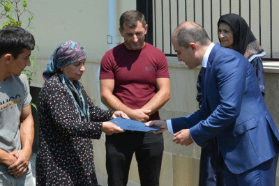 Xaçmaz: şəhid ailələri evlə təmin ediliblər