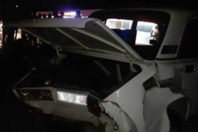 Quba: “Kia Rio” qarşıda gedən “VAZ”a çarpılıb