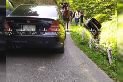 Quba-Xınalıq yolu: avtomobil qəzaya düşüb