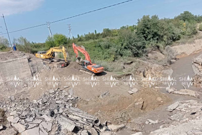 Xaçmaz: yeni körpünün tikintisi davam edir