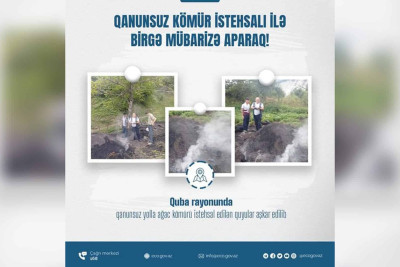 Qubada qanunsuz kömür quyuları ləğv edilib