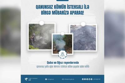 Qubada qanunsuz kömür istehsal edən sakinlər cəzalandırılıblar