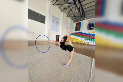 Qusar: 15 yaşlı gimnastımız ölkə çempionatına hazırlaşır