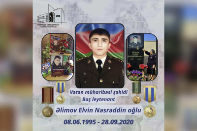 Bu gün qusarlı igid şəhid Elvin Əlimovun anım günüdür