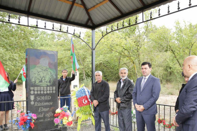 Xaçmaz: şəhid Elnur Rüstəmovun anım mərasimi keçirilib