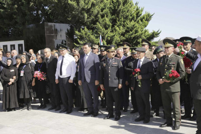 Xaçmaz: Şəhidlər xiyabanında anım mərasimi keçirilib