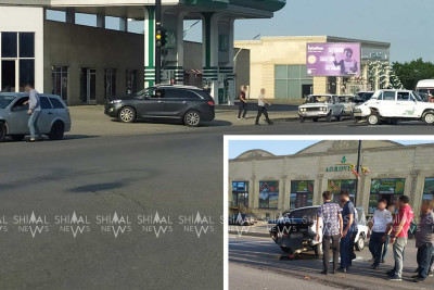 Quba: “Qafqaz oil”in qarşısında 2 avtomobil toqquşub