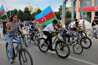 Xaçmazda velosiped yürüşü keçirilib