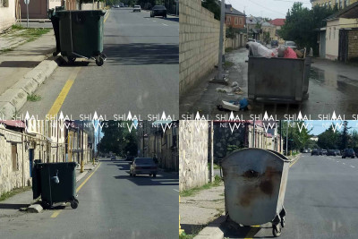 Qubanın yollarında zibil qutularının “etirazı” 365 gündən çoxdur davam edir