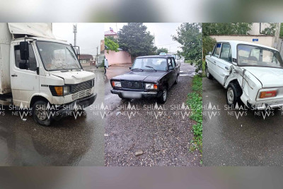 Qubada avtomobil durduğu yerdə əzilib