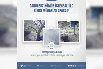 İsmayıllı: qanunsuz kömür istehsal edənlər cəzalandırılıblar