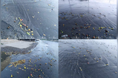 Qubada alma kanalizasiyanı tutub