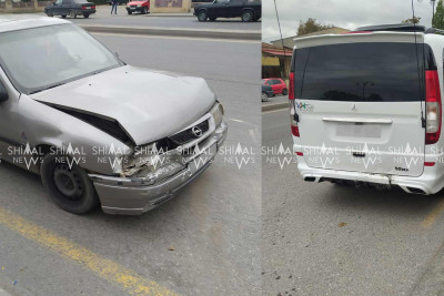 Quba: “Opel” “Vito”ya çarpılıb