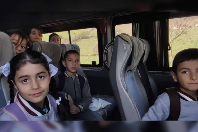 Quba: məktəblilər üçün əlavə avtobus ayrılıb - VİDEO