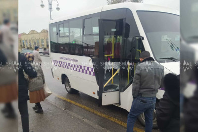 Quba: Heydər Əliyev prospektində avtobus qəzaya uğrayıb