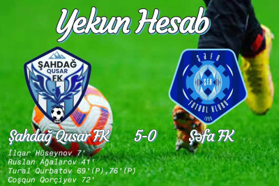 Futbol: “Şahdağ Qusar” 5 cavabsız qolla qalibdir
