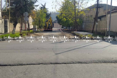 Quba: 20 Yanvar küçəsində təmir gedir