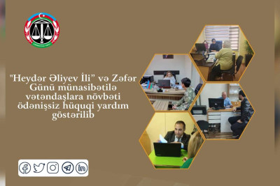 Quba rayon Vəkil Bürosu: hüquqi yardım aksiyası təşkil edilib