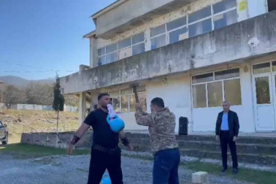 İsmayıllı: Zəfər Günü münasibətilə pəhləvan nümunəvi çıxışlar göstərib