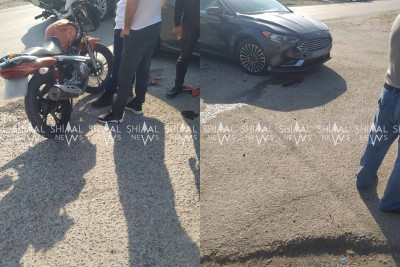Qubada motosikl və avtomobil toqquşub